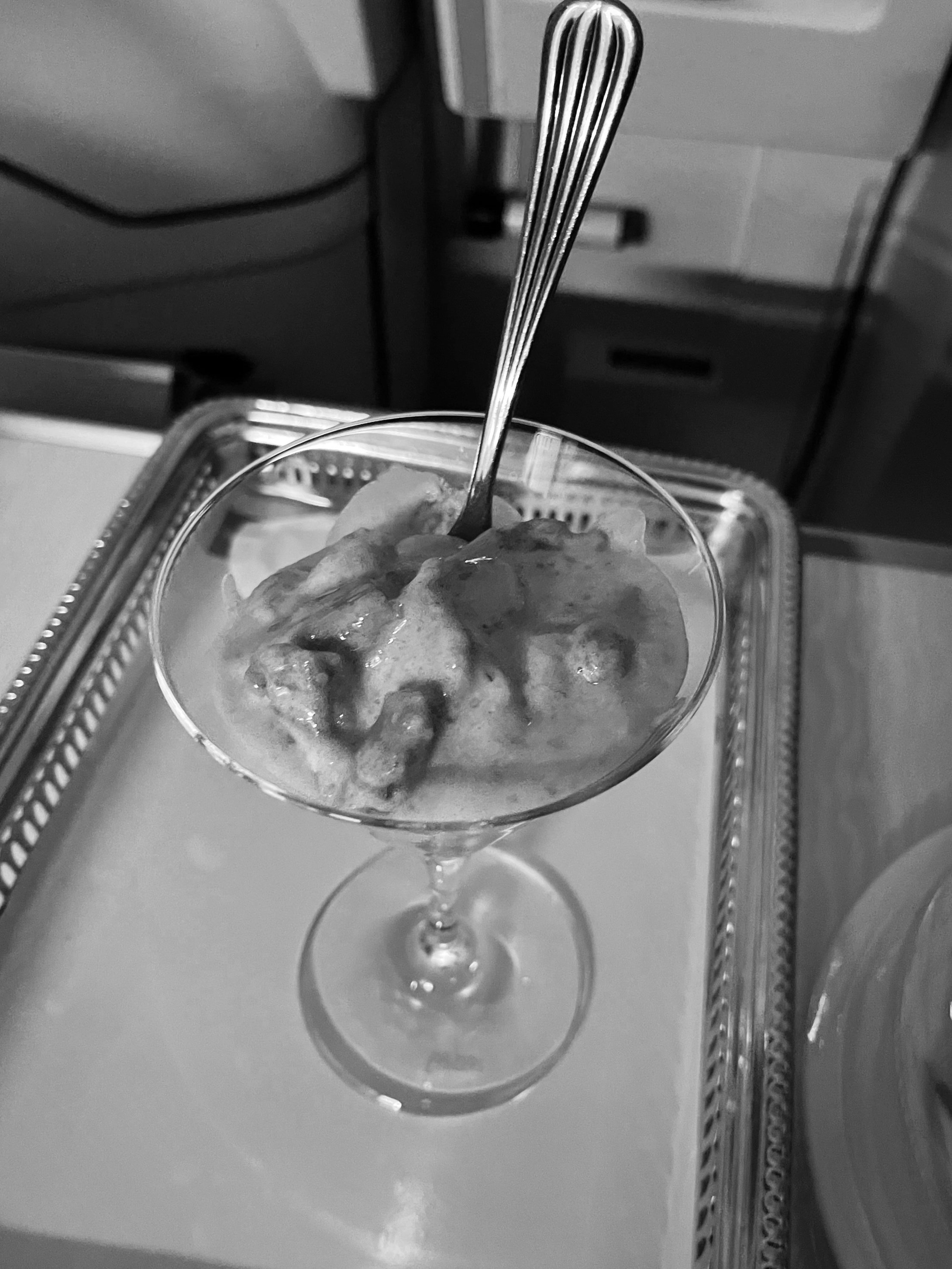 Banoffee pie in a martini glass