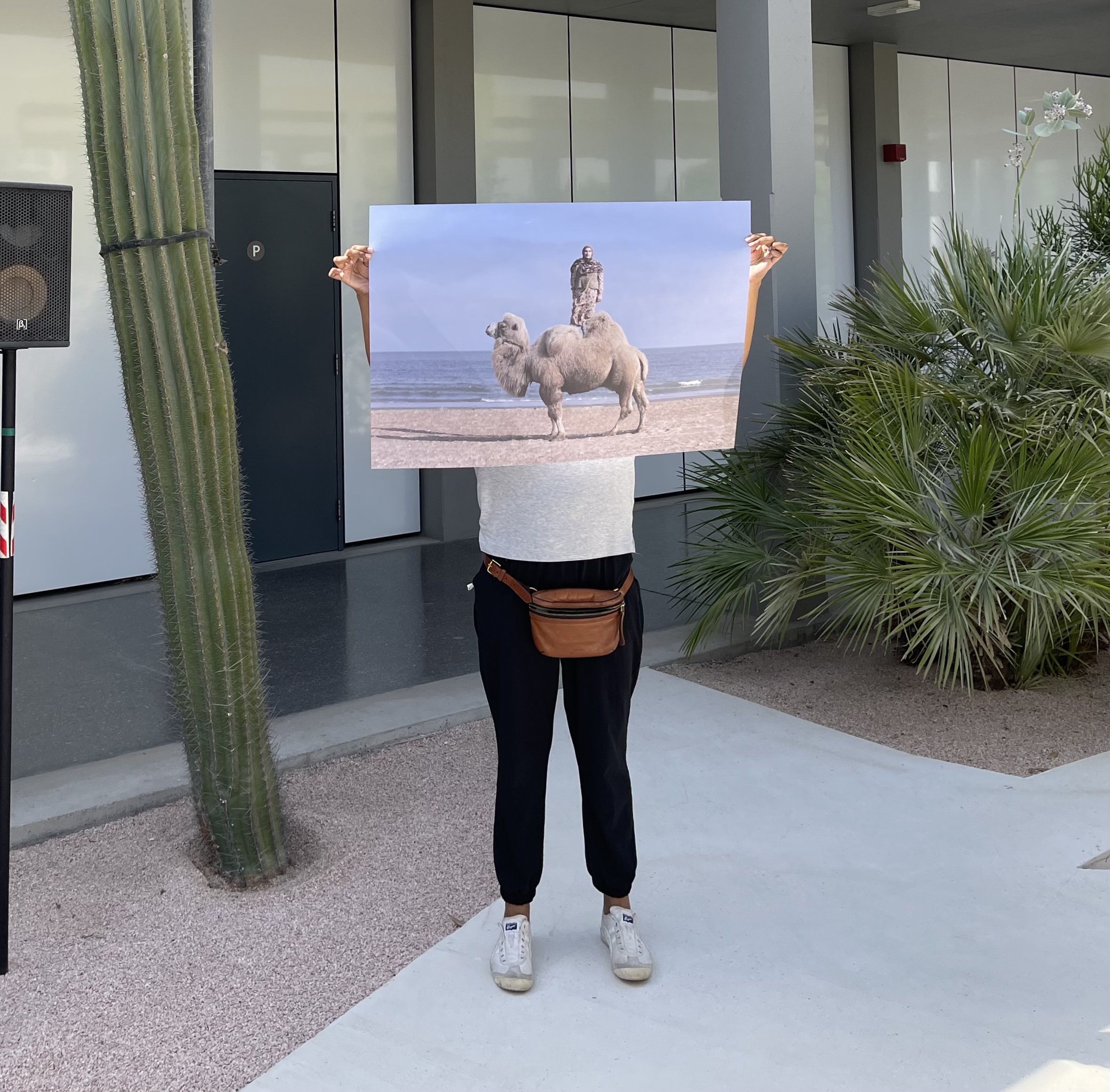 Suze with the SuperTaus poster